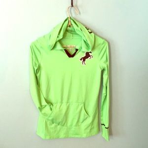 Hooded equestrian top for the horse loving girl.